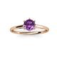 3 - Verena 6.50 mm Round Amethyst Solitaire Engagement Ring 