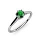 4 - Verena 6.00 mm Round Emerald Solitaire Engagement Ring 