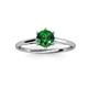 3 - Verena 6.00 mm Round Emerald Solitaire Engagement Ring 
