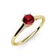 4 - Verena 6.00 mm Round Ruby Solitaire Engagement Ring 