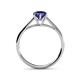 5 - Verena 6.00 mm Round Blue Sapphire Solitaire Engagement Ring 