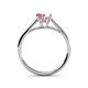 5 - Verena 6.50 mm Round Pink Tourmaline Solitaire Engagement Ring 