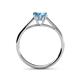5 - Verena 6.50 mm Round Blue Topaz Solitaire Engagement Ring 