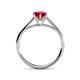 5 - Verena 6.00 mm Round Ruby Solitaire Engagement Ring 