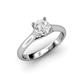 4 - Corona White Sapphire Solitaire Engagement Ring 
