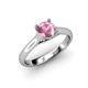 4 - Corona Pink Tourmaline Solitaire Engagement Ring 