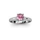 3 - Corona Pink Tourmaline Solitaire Engagement Ring 