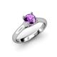 4 - Corona Amethyst Solitaire Engagement Ring 