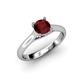 4 - Corona Red Garnet Solitaire Engagement Ring 