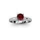 3 - Corona Red Garnet Solitaire Engagement Ring 