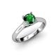 4 - Corona Emerald Solitaire Engagement Ring 