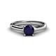 1 - Corona Blue Sapphire Solitaire Engagement Ring 