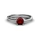 1 - Corona Red Garnet Solitaire Engagement Ring 