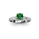 3 - Corona Emerald Solitaire Engagement Ring 