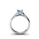 5 - Corona Blue Topaz Solitaire Engagement Ring 