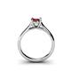 5 - Corona Red Garnet Solitaire Engagement Ring 