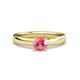 3 - Kyle 6.50 mm Round Pink Tourmaline Solitaire Engagement Ring 