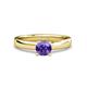 3 - Kyle 6.50 mm Round Iolite Solitaire Engagement Ring 