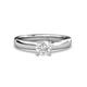 3 - Kyle 6.00 mm Round White Sapphire Solitaire Engagement Ring 