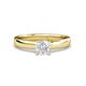 3 - Kyle 6.00 mm Round White Sapphire Solitaire Engagement Ring 