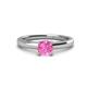 1 - Kyle 6.00 mm Round Lab Created Pink Sapphire Solitaire Engagement Ring 