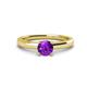 1 - Kyle 6.50 mm Round Amethyst Solitaire Engagement Ring 