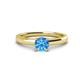 1 - Kyle 6.50 mm Round Blue Topaz Solitaire Engagement Ring 