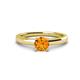 1 - Kyle 6.50 mm Round Citrine Solitaire Engagement Ring 
