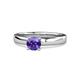 1 - Kyle 6.50 mm Round Iolite Solitaire Engagement Ring 
