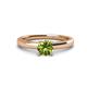 1 - Kyle 6.50 mm Round Peridot Solitaire Engagement Ring 