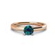 1 - Kyle 6.00 mm Round Blue Diamond Solitaire Engagement Ring 