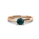 1 - Kyle 6.50 mm Round London Blue Topaz Solitaire Engagement Ring 