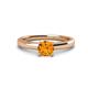 1 - Kyle 6.50 mm Round Citrine Solitaire Engagement Ring 