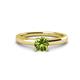 1 - Kyle 6.50 mm Round Peridot Solitaire Engagement Ring 