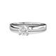 1 - Kyle 6.00 mm Round White Sapphire Solitaire Engagement Ring 