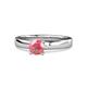 1 - Kyle 6.50 mm Round Pink Tourmaline Solitaire Engagement Ring 