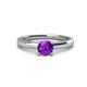 1 - Kyle 6.50 mm Round Amethyst Solitaire Engagement Ring 