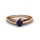 1 - Nixie 0.70 ct Blue Sapphire Round (5.00 mm) Solitaire Engagement Ring  
