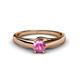 1 - Nixie 0.53 ct Pink Sapphire Round (5.00 mm) Solitaire Engagement Ring  