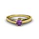 1 - Nixie 0.40 ct Amethyst Round (5.00 mm) Solitaire Engagement Ring  