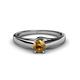 1 - Nixie 0.40 ct Citrine Round (5.00 mm) Solitaire Engagement Ring  