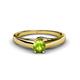 1 - Nixie 0.50 ct Peridot Round (5.00 mm) Solitaire Engagement Ring  