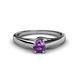 1 - Nixie 0.40 ct Amethyst Round (5.00 mm) Solitaire Engagement Ring  