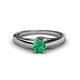 1 - Nixie 0.40 ct Emerald Round (5.00 mm) Solitaire Engagement Ring  