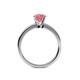 6 - Kyle 6.50 mm Round Pink Tourmaline Solitaire Engagement Ring 