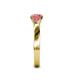 5 - Kyle 6.50 mm Round Pink Tourmaline Solitaire Engagement Ring 