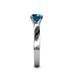 5 - Kyle Blue Diamond Solitaire Ring  