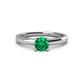 1 - Kyle 6.00 mm Round Emerald Solitaire Engagement Ring 