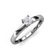 4 - Ilone White Sapphire Solitaire Engagement Ring 