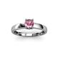 3 - Ilone Pink Tourmaline Solitaire Engagement Ring 